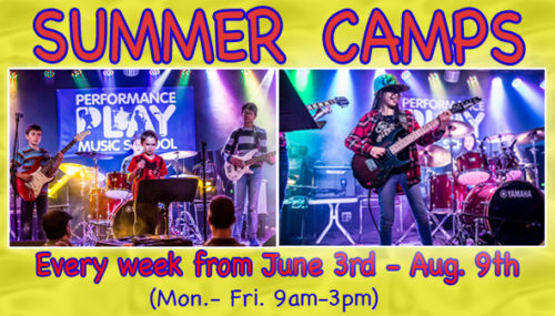 Summer camp advertisement banner.